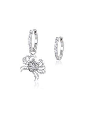 LAST ONE🔥 Crab Hoop Earrings | Platinum Plated Silver | Luxury Jewelry